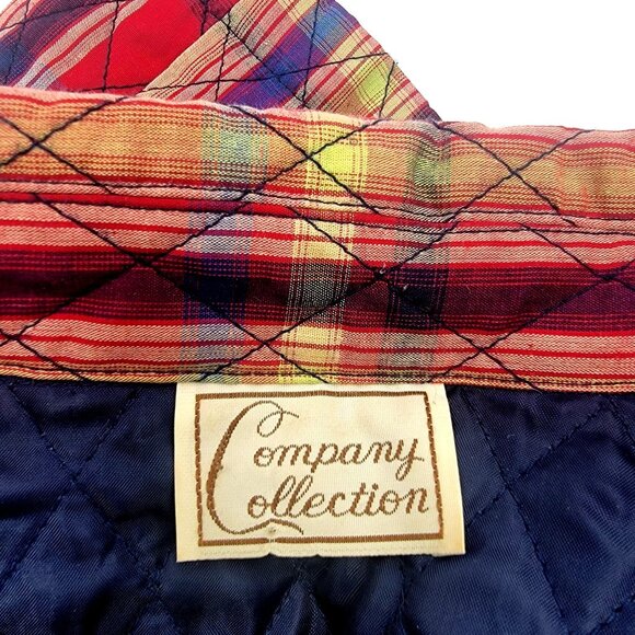 Vintage Womens Quilted Plaid Button-Up Vest  Cottagecore - Picture 9 of 13